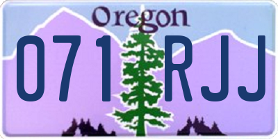 OR license plate 071RJJ