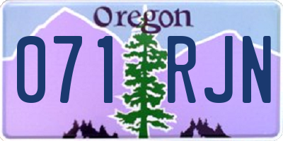 OR license plate 071RJN