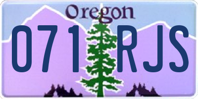 OR license plate 071RJS