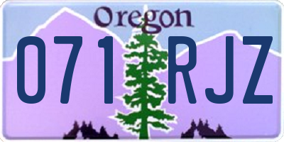 OR license plate 071RJZ