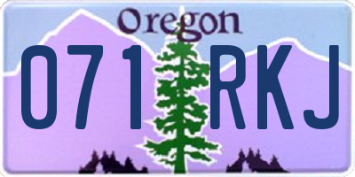 OR license plate 071RKJ