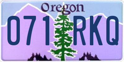 OR license plate 071RKQ