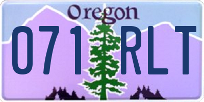 OR license plate 071RLT