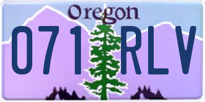 OR license plate 071RLV