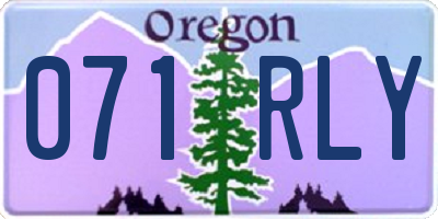 OR license plate 071RLY