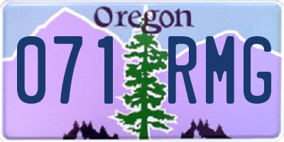 OR license plate 071RMG