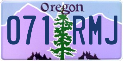 OR license plate 071RMJ