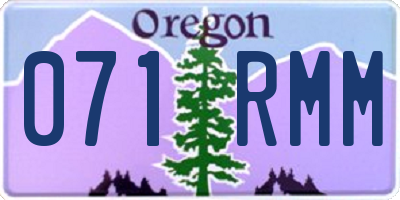 OR license plate 071RMM
