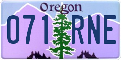 OR license plate 071RNE