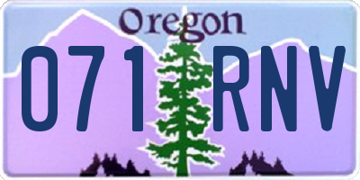 OR license plate 071RNV