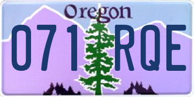 OR license plate 071RQE