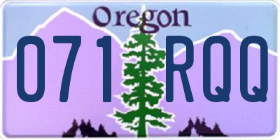 OR license plate 071RQQ