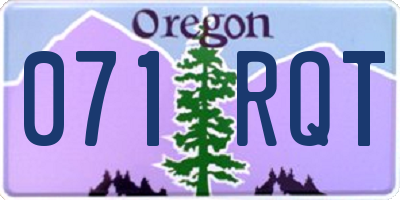 OR license plate 071RQT