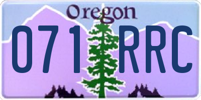 OR license plate 071RRC