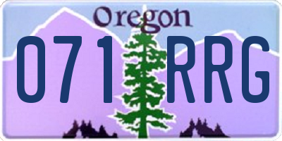 OR license plate 071RRG