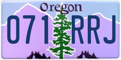 OR license plate 071RRJ