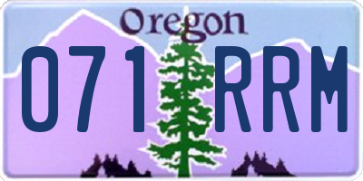 OR license plate 071RRM