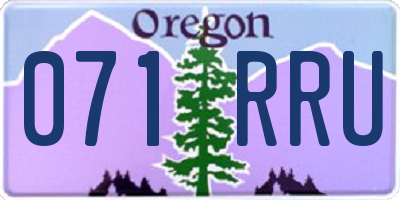 OR license plate 071RRU