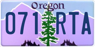 OR license plate 071RTA