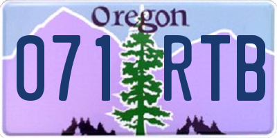 OR license plate 071RTB