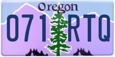 OR license plate 071RTQ