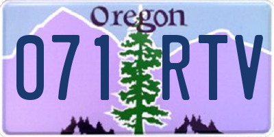 OR license plate 071RTV