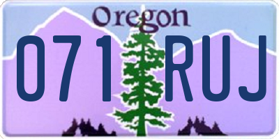 OR license plate 071RUJ