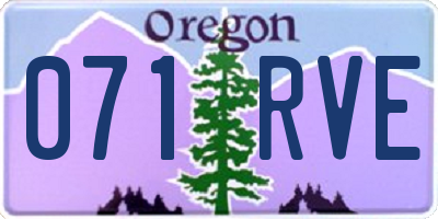 OR license plate 071RVE