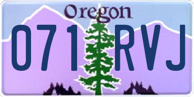 OR license plate 071RVJ