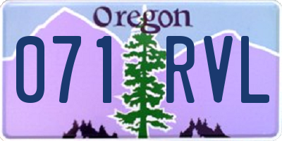 OR license plate 071RVL