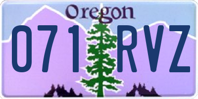 OR license plate 071RVZ
