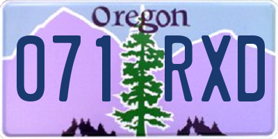 OR license plate 071RXD