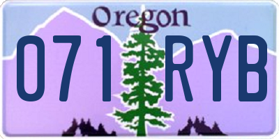 OR license plate 071RYB