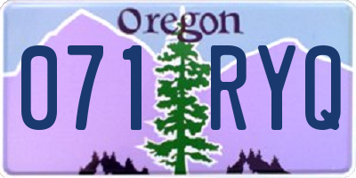 OR license plate 071RYQ