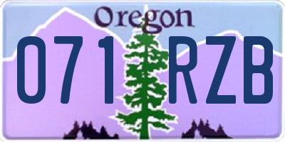 OR license plate 071RZB