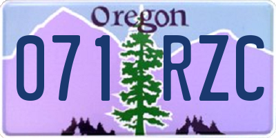 OR license plate 071RZC