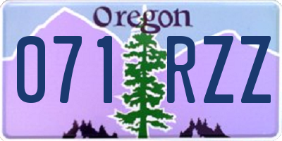 OR license plate 071RZZ