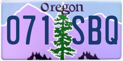 OR license plate 071SBQ