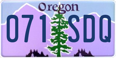 OR license plate 071SDQ