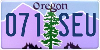 OR license plate 071SEU