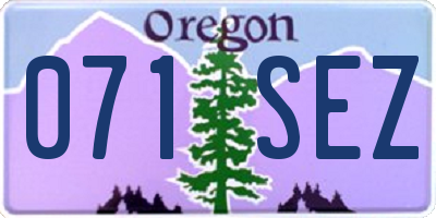 OR license plate 071SEZ