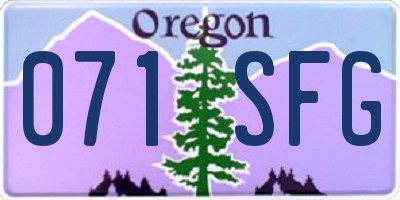 OR license plate 071SFG