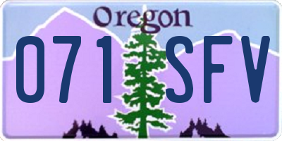 OR license plate 071SFV