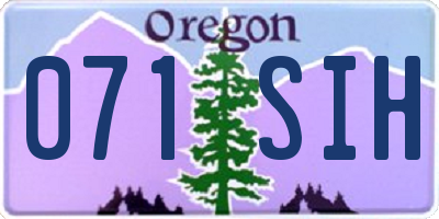OR license plate 071SIH