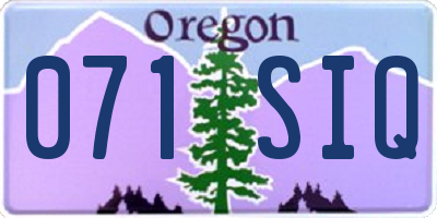 OR license plate 071SIQ