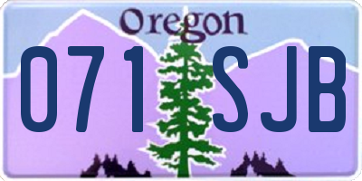 OR license plate 071SJB