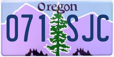 OR license plate 071SJC