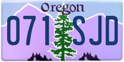 OR license plate 071SJD