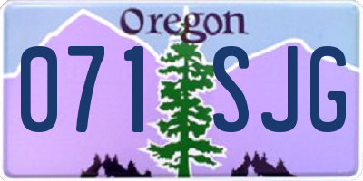 OR license plate 071SJG