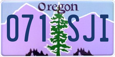 OR license plate 071SJI